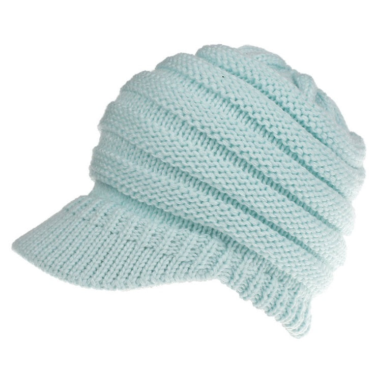Women Ponytail Beanies - Autumn Winter Hats Female Soft Knitting Caps Warm Ladies Skullies