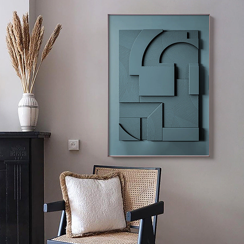 Three-dimensional Abstract Silent Style Geometric Morandi Hanging Painting - JumoShop
