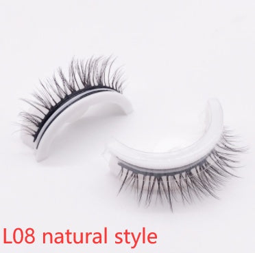 Reusable 3D Mink Lashes - Natural False Eyelashes Self Adhesive Glue Free Makeup Eyelash