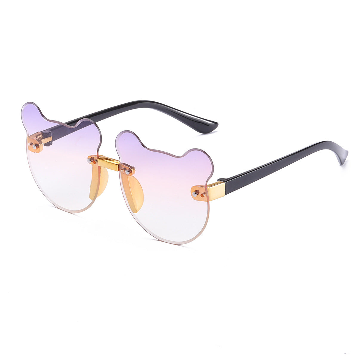 Cat Ear Frameless Shape Kids Sunglasses