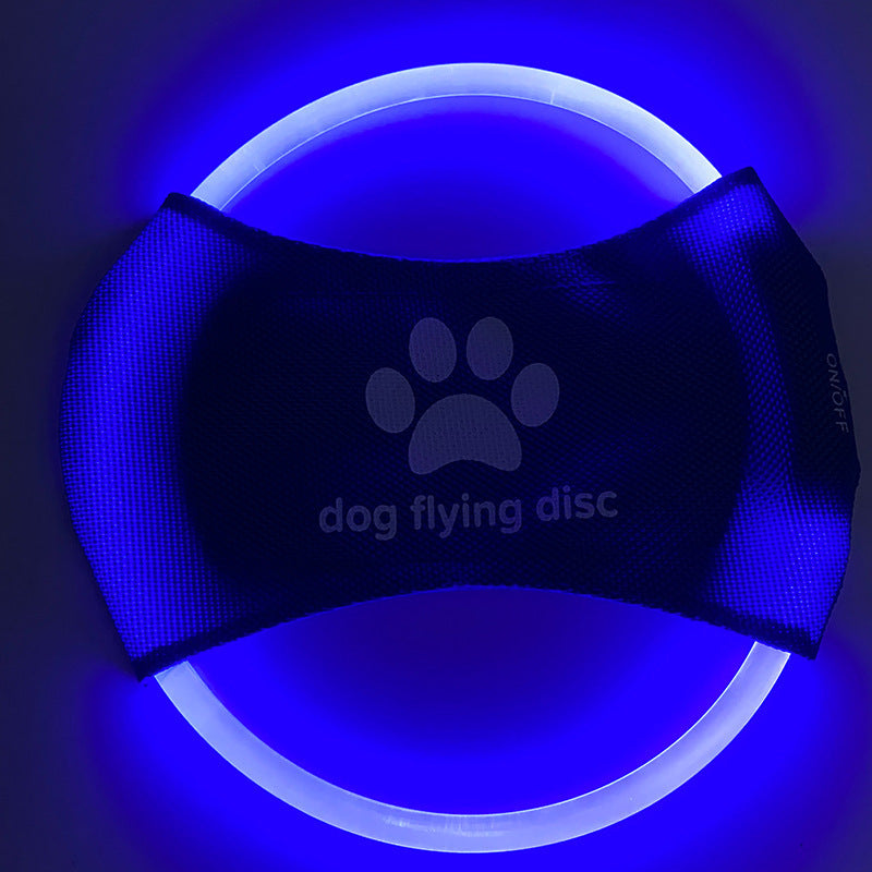 Dog Flying Discs Light Glowing LED Toy - Luminous Training Interactive
