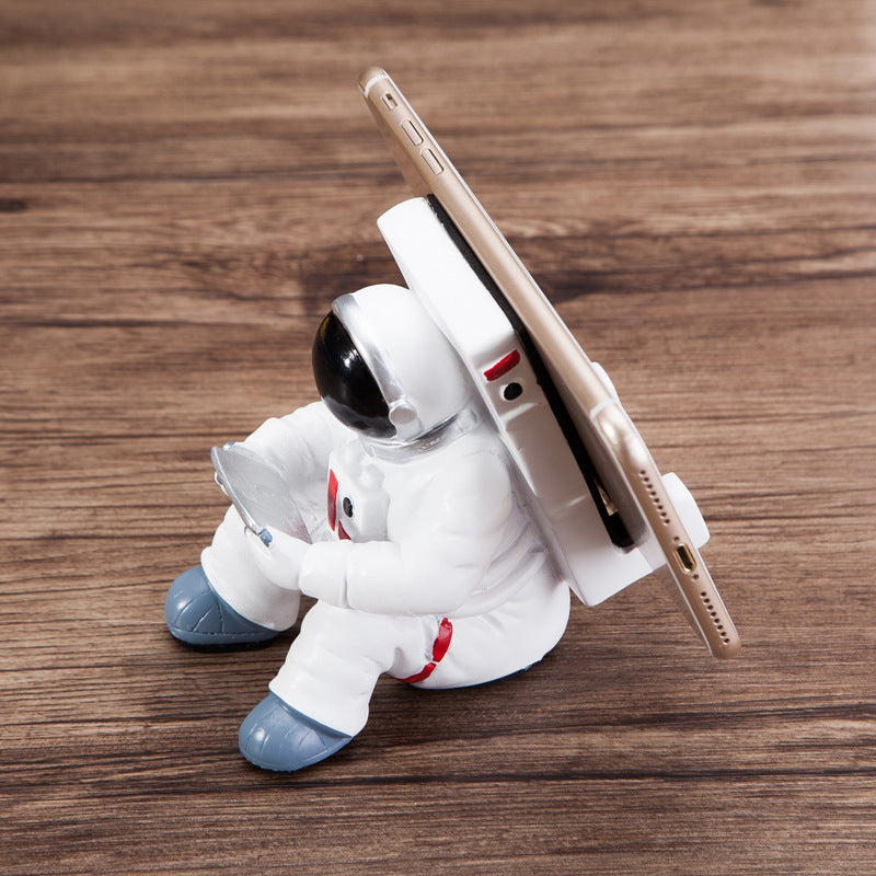 Simple Astronaut Mobile Phone Stand - Student Desktop Holder Cute Spaceman Cell Phone Holder Creative Gift Small Desk Decoration