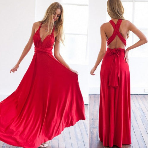 Sexy Long Party Dress - Summer Backless Bandage Maxi Dress Multiway Bridesmaids Boho Women Dress