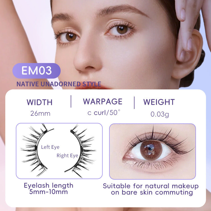 Magnetic Suction Natural False Eyelashes