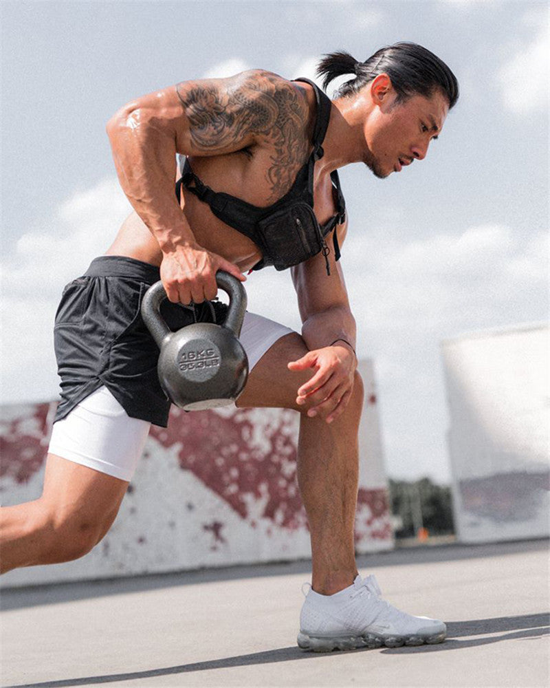 Summer Running Shorts - Men 2 in-1 Shorts