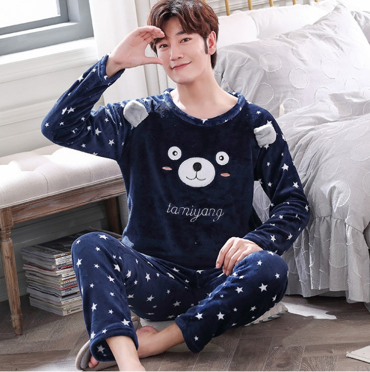 Velvet Cartoon Men's Pajamas