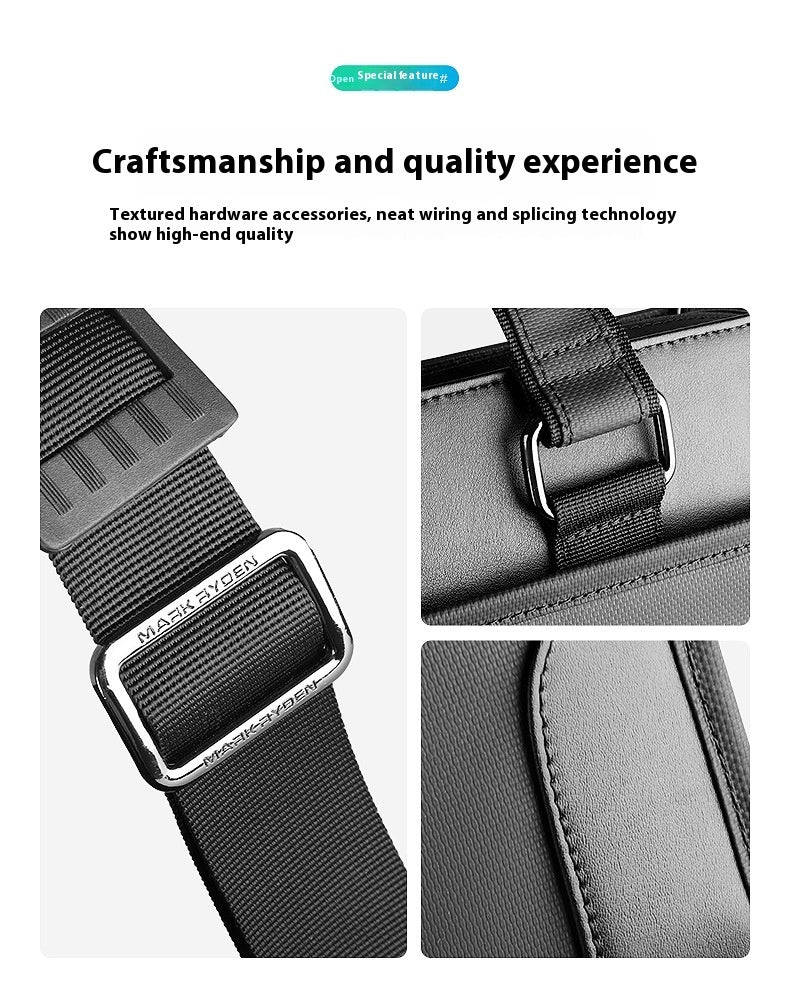 Men's Computer Briefcase - Business Handheld Notebook
