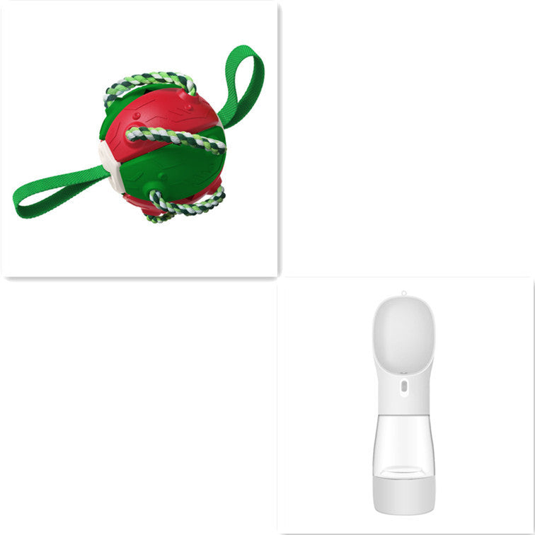 Interactive Dog Football Soccer Ball With Tabs - Inflated Training Toy Outdoor Border Collie Balls Pet Products