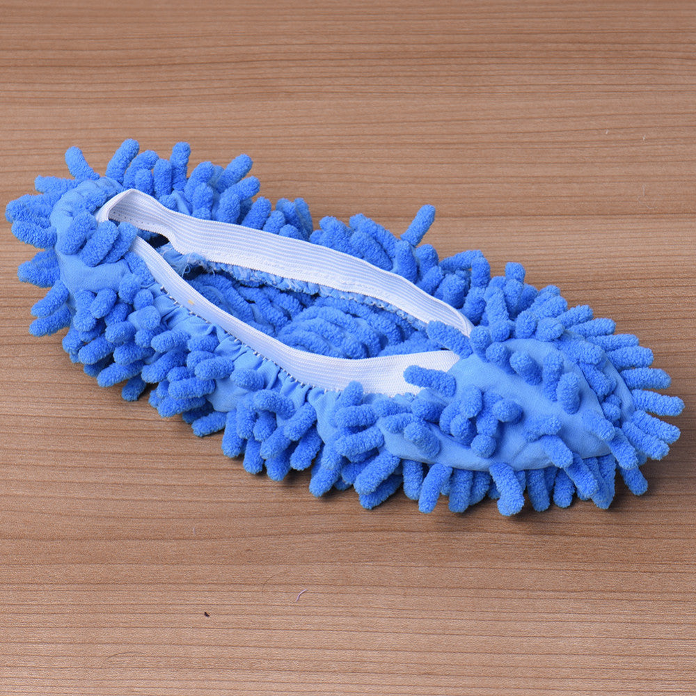 2pcs Set Multifunctional Chenille Micro Fiber Slipper Shoe Covers