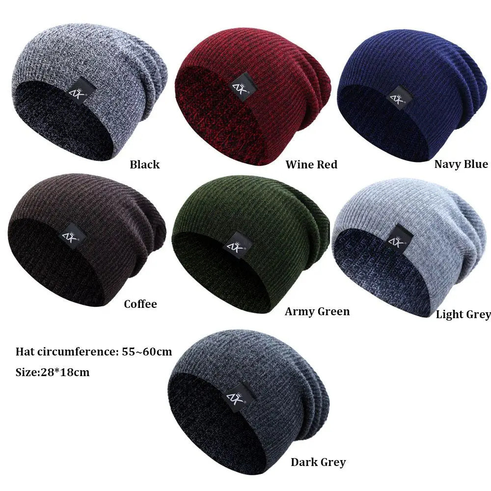 Unisex Fashionable Knitted Beanie - Winter Wool Elastic Hat For Outdoor Cycling, Camping, Travel Winter Beanie Hat Acrylic Knit Hats For Men Women