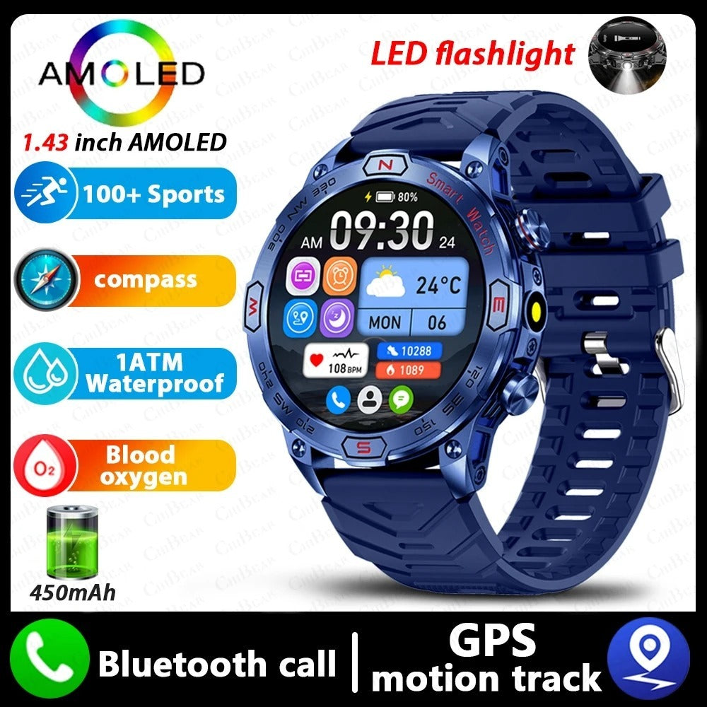 Smart Watch - HD AMLOED Screen Bluetooth Calling Sports Watch
