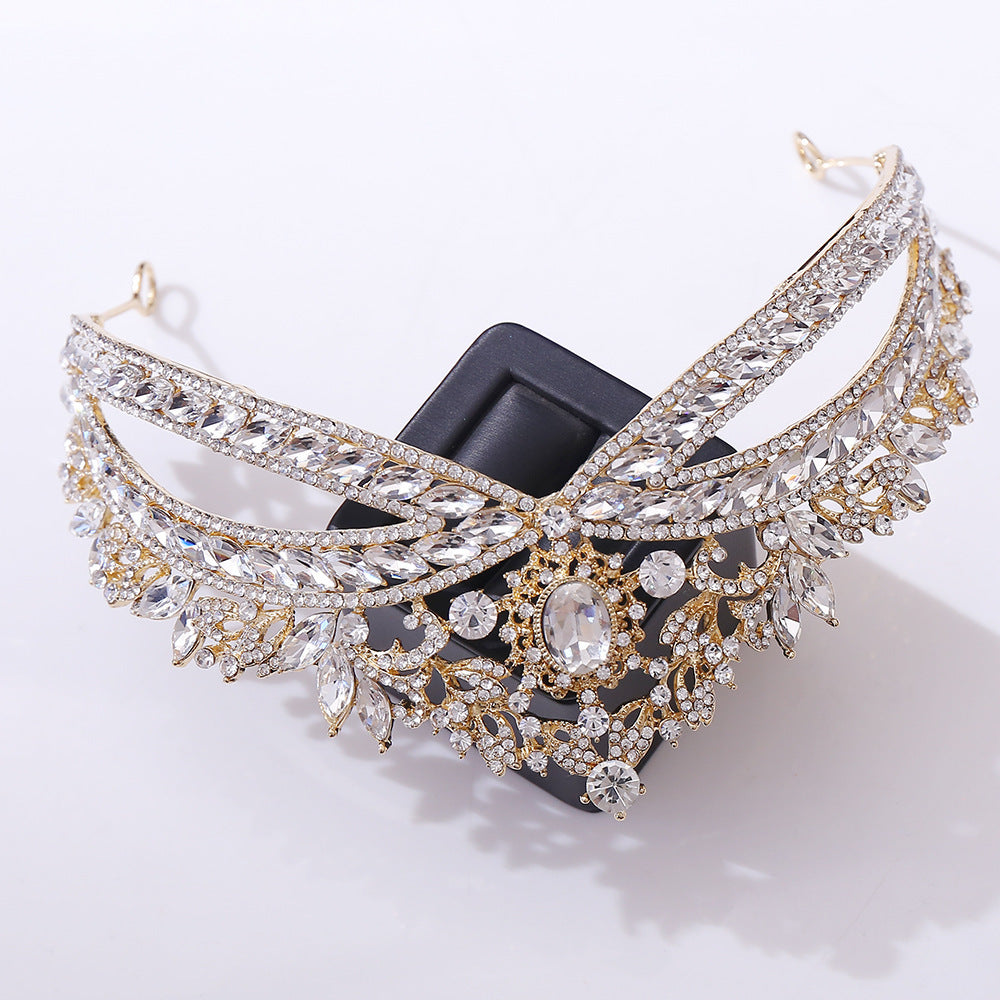 Crown Headdress - Bridal Rhinestone Wedding Style Crown Accessories