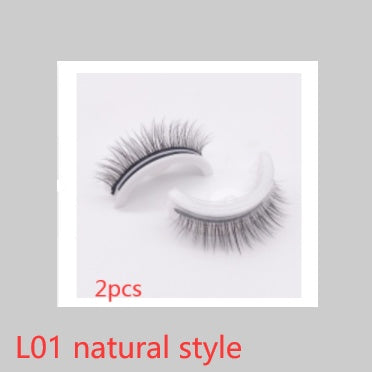 Reusable 3D Mink Lashes - Natural False Eyelashes Self Adhesive Glue Free Makeup Eyelash