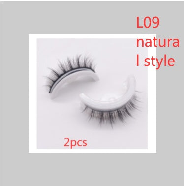 Reusable 3D Mink Lashes - Natural False Eyelashes Self Adhesive Glue Free Makeup Eyelash