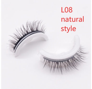 Reusable 3D Mink Lashes - Natural False Eyelashes Self Adhesive Glue Free Makeup Eyelash