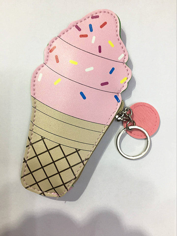 Korean Creative Ice Cream & Drinks Mini Purse – Kids Coin Bag Keychain