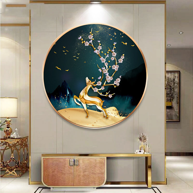 Golden Deer Diamond Painting – Crystal Mosaic Wall Art for Living Room - JumoShop
