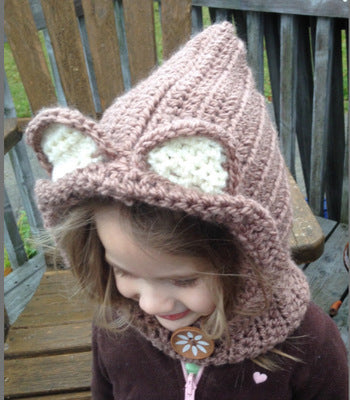 Handmade Kids Winter Hats - Wrap Bear Scarf Caps