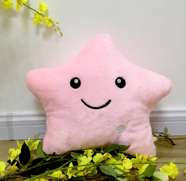 Luminous LED Star Plush Pillow – Light-Up Colorful Cushion for Kids & Gifting Delight
