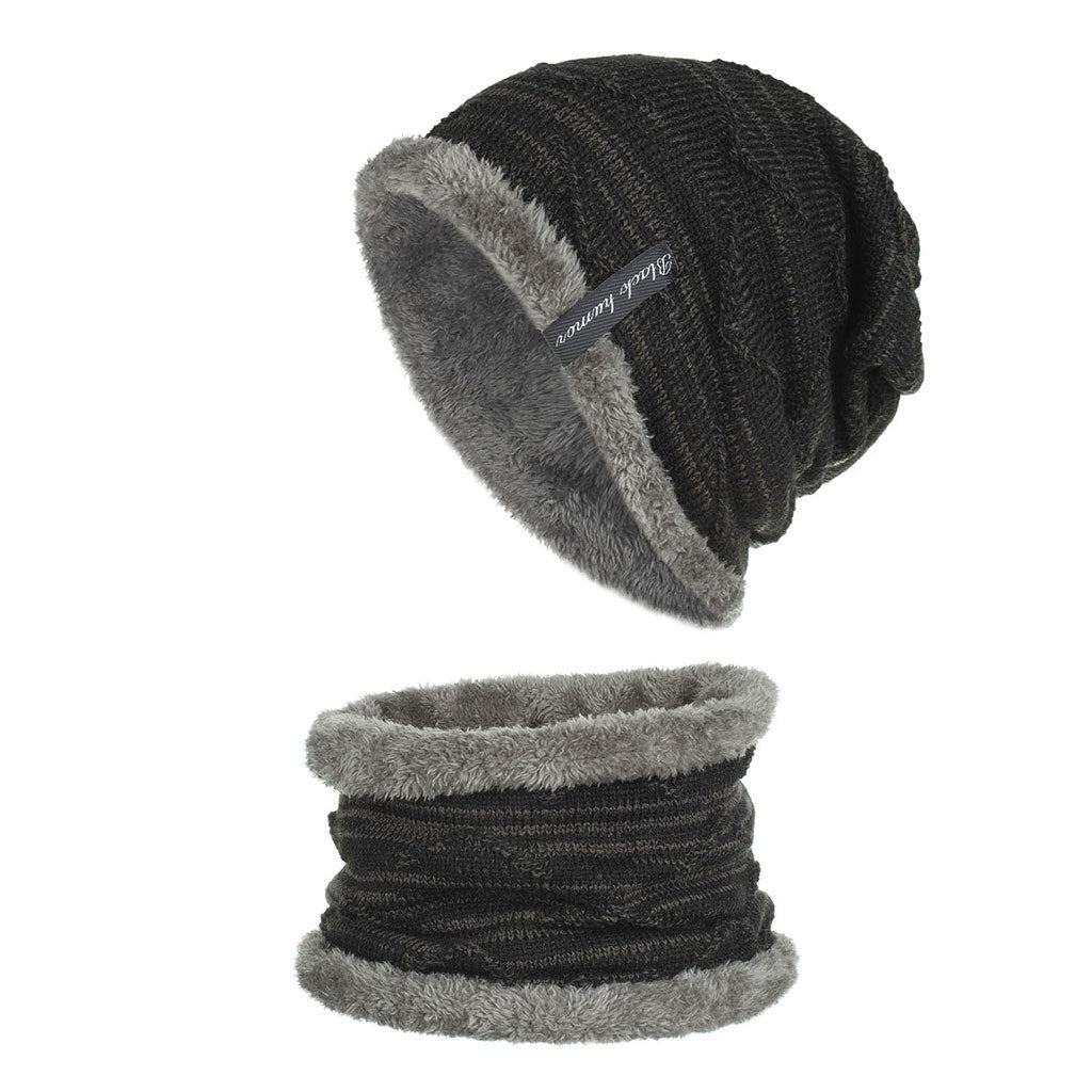 Diagonal Hook Hat Bib Knitted Woolen Hat