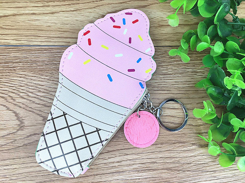 Korean Creative Ice Cream & Drinks Mini Purse – Kids Coin Bag Keychain
