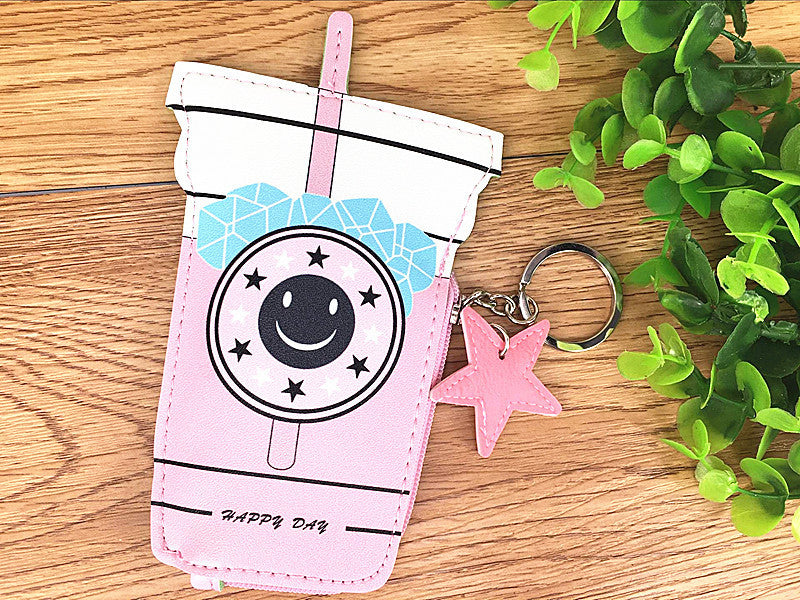 Korean Creative Ice Cream & Drinks Mini Purse – Kids Coin Bag Keychain
