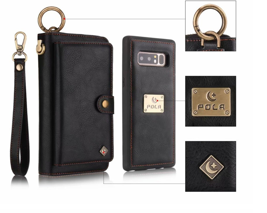 New Multi-function Mobile Phone Case - Phone Shell Zipper Wallet Set Car Function Phone Case