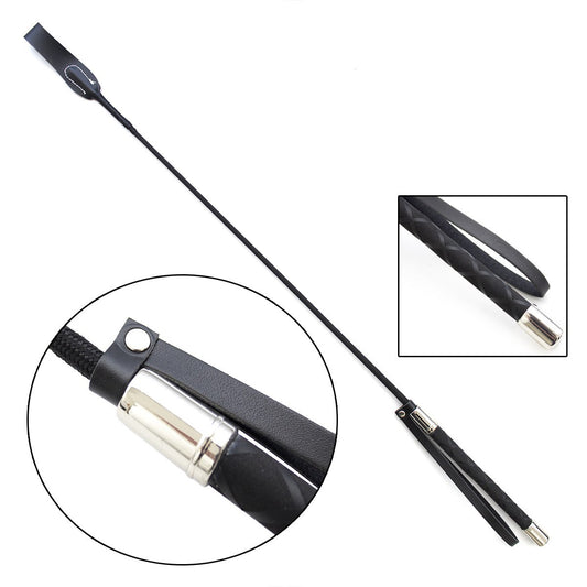 Horse Riding - Leather Riding Whip Fun Supplies Straight Whip Pointer Slave