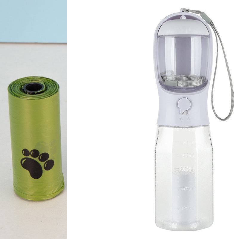 Portable Cat Dog Water Bottle Food Feeder Drinker Poop Dispenser 3 In 1 Leak-proof Multifunctional Dog Water Bottle Pet Products - JumoShop