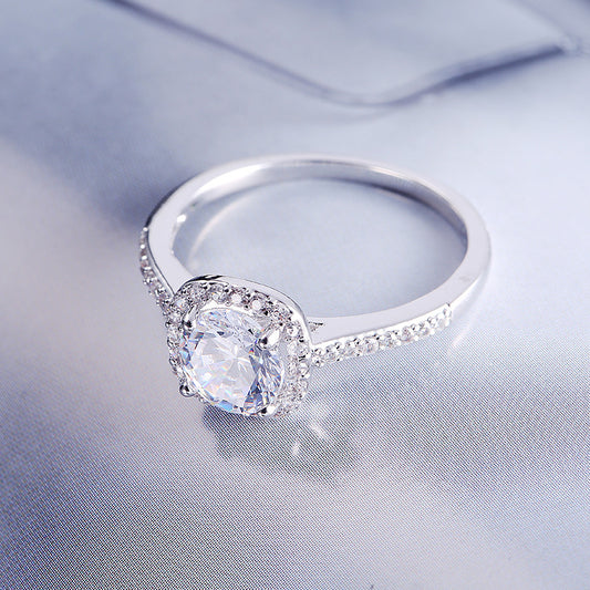 Luxury Square Bague Ring Engagement