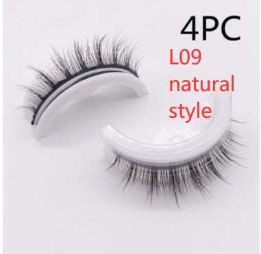 Reusable 3D Mink Lashes - Natural False Eyelashes Self Adhesive Glue Free Makeup Eyelash