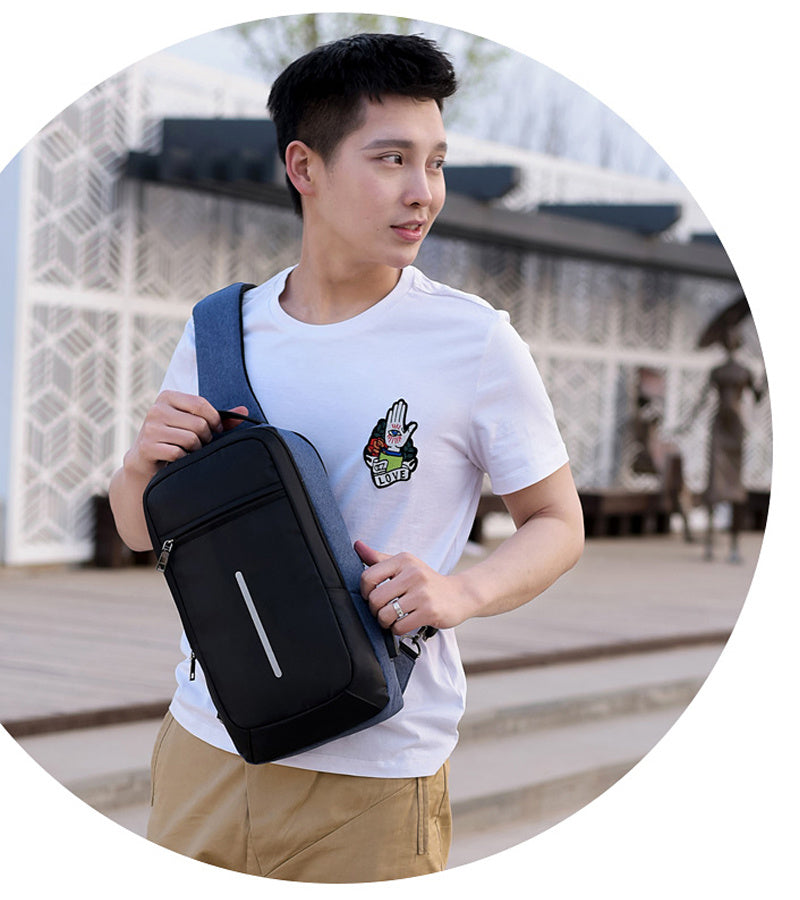 Anti-theft USB Charging Chest Bag