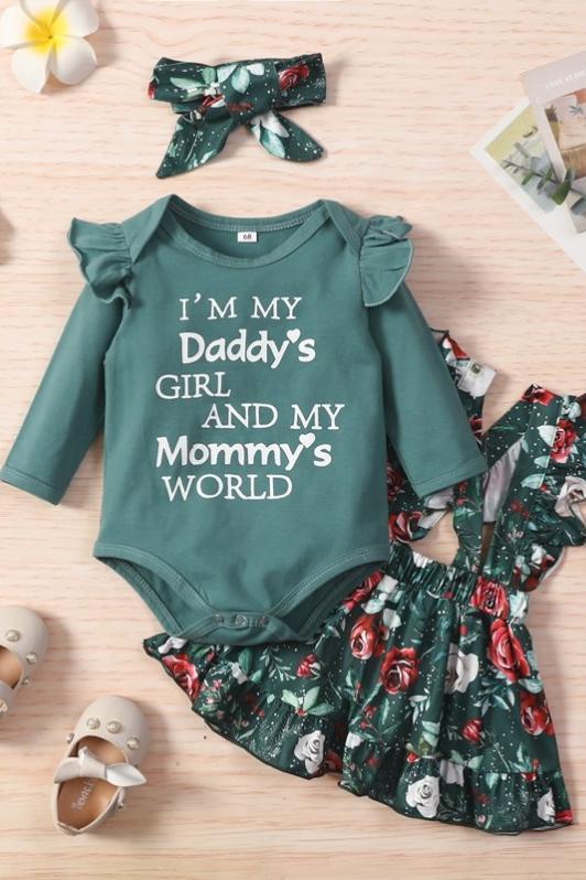 Kids Romper Jumpsuit Long Sleeve Set