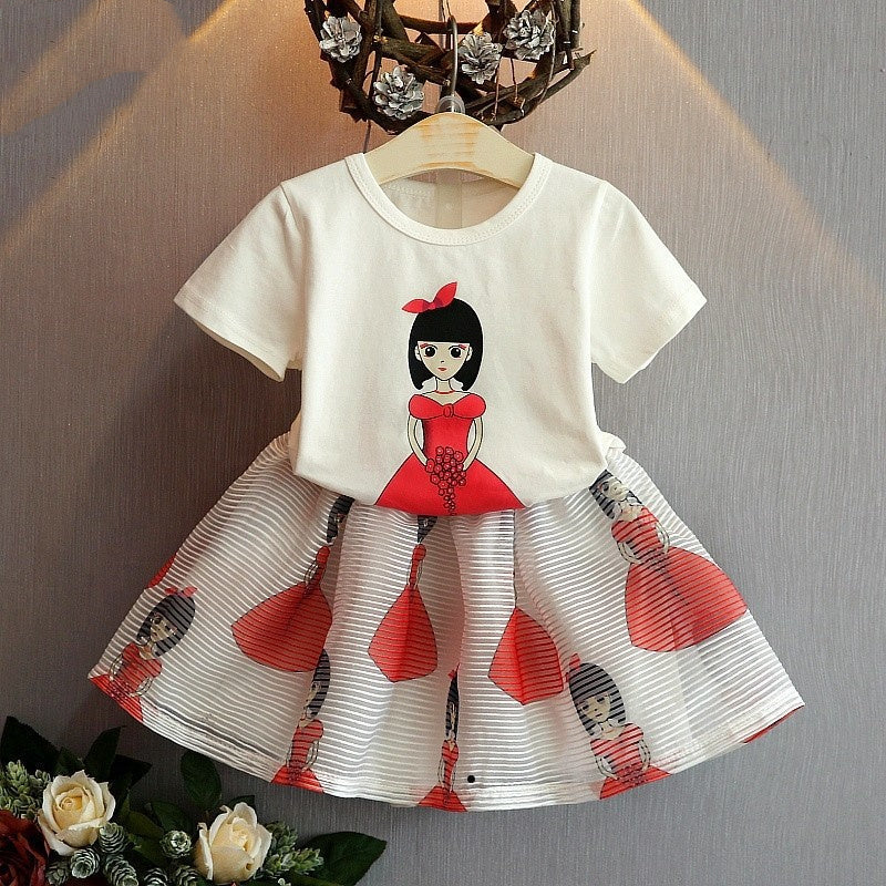 Adorable Girls Clothing Sets - Summer T Shirts & skirt Clothes