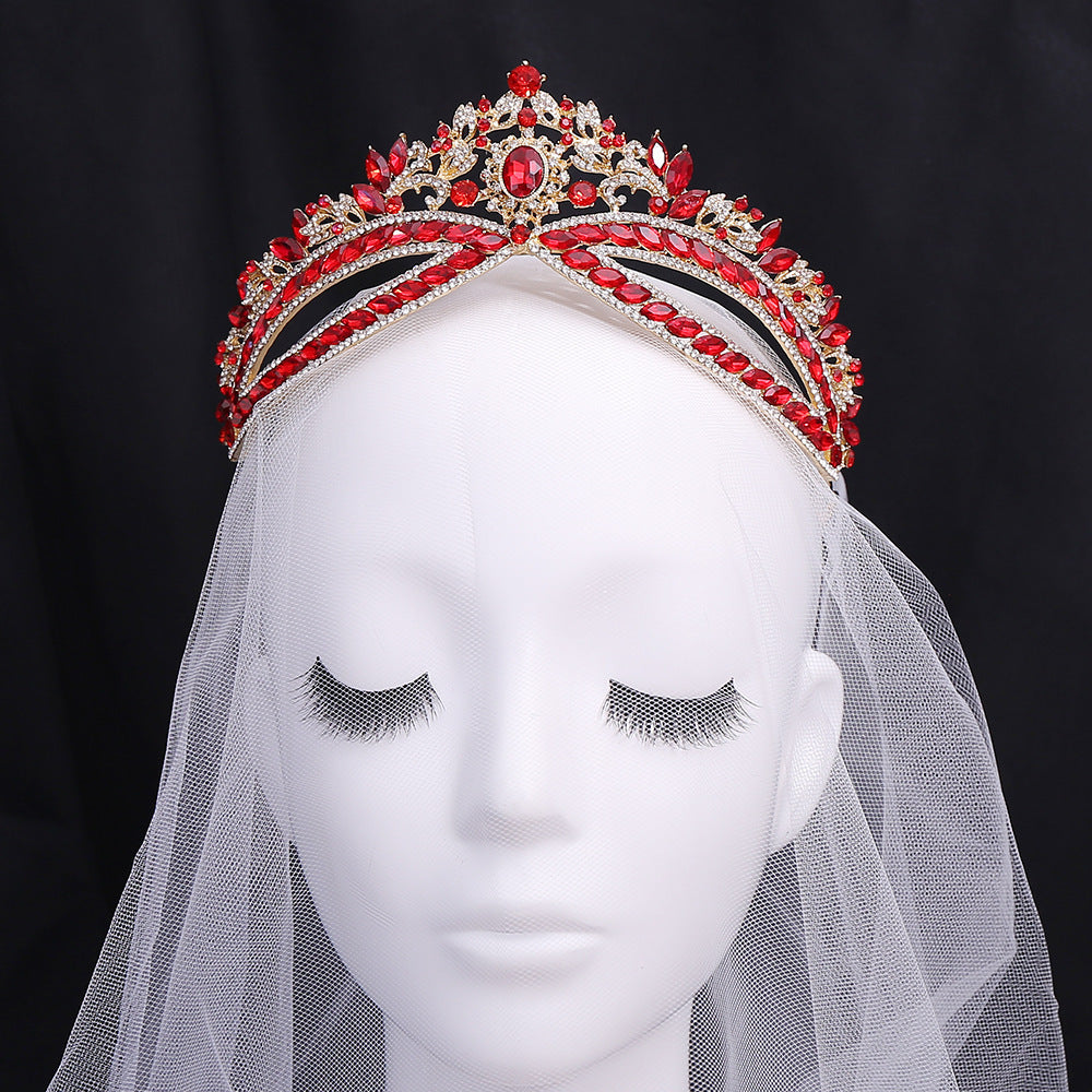 Crown Headdress - Bridal Rhinestone Wedding Style Crown Accessories