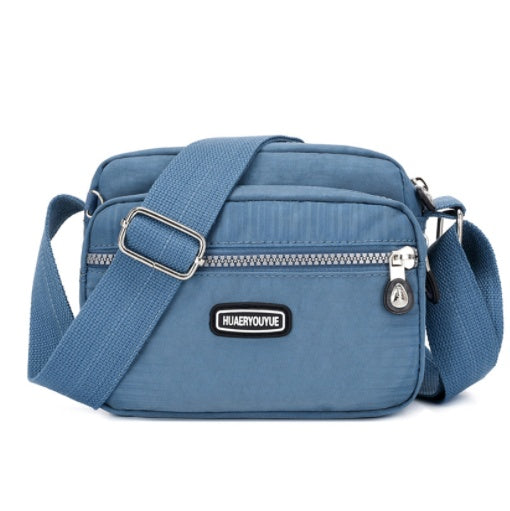 Messenger Bag - Small Square Simple And Versatile Nylon Multi Compartment Bag