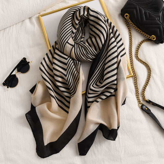 ✨ Women's Elegant Geometric Long Scarf – Timeless & Stylish ✨ Women's Elegant Simple Scarf Geometric Style Long Scarf - JumoShop