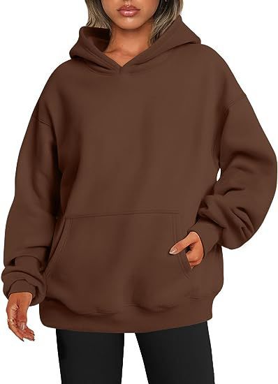 Women's Hoodies With Pockets - Fashion Solid Sweatshirt Oversized Hooded Sweater