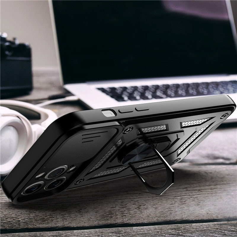 Sergeant Sliding Window Mobile Phone Case - Anti-drop Magnetic Bracket