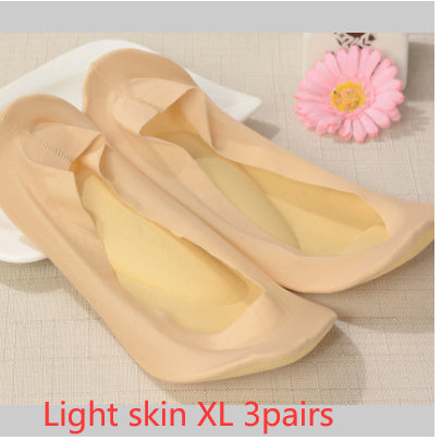 3D Arch Foot Massage Health Care Women Socks - Summer Socks Ice Silk Socks Invisible Slippers Feet Care