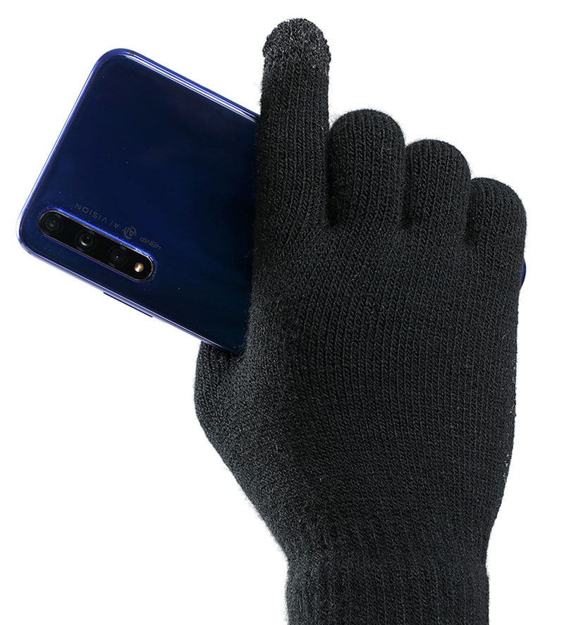 Winter Knitted Gloves For Men And Women Warm - Cycling Anti-Cold Anti-Slip Triangular Offset Warm Gloves