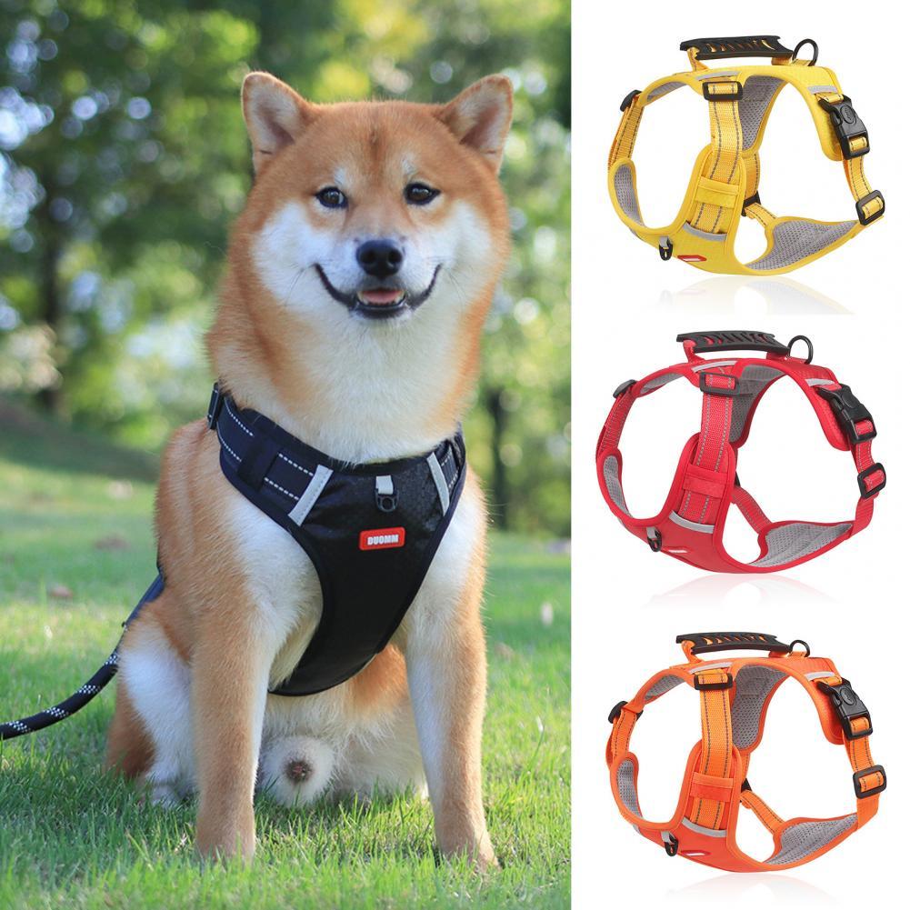 Nylon Dog Harness No Pull Breathable Reflective Pet Harness Vest For Small Large Dog Outdoor Running Dogs Training Accessories - JumoShop