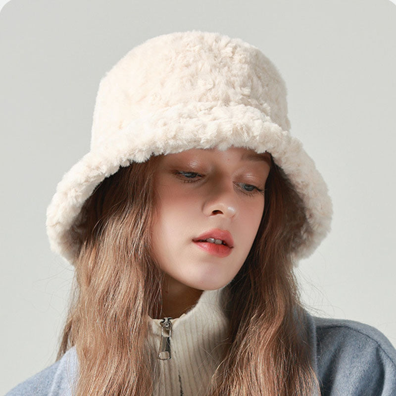 Lambswool Fisherman Winter Hat - Warm Fashionable Solid Color Hats For Women