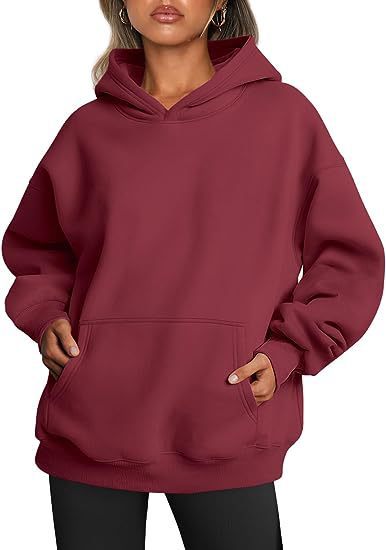 Women's Hoodies With Pockets - Fashion Solid Sweatshirt Oversized Hooded Sweater