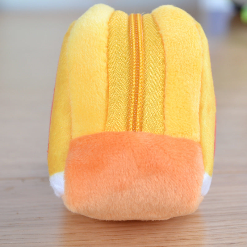 Children’s Day Creative Plush Triangle Fruit Coin Purse – Cute Zero Wallet & Key Bag with Strap