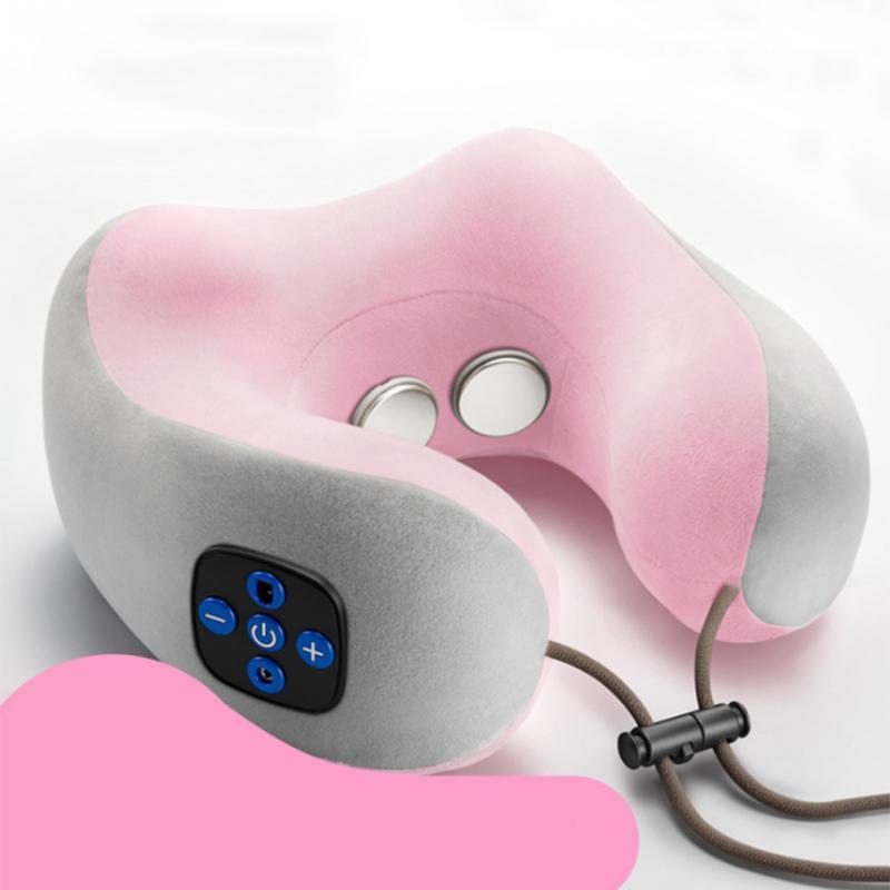 Gold U-type Massage Pillow - Multi-function Shoulder Cervical Car Neck Guard