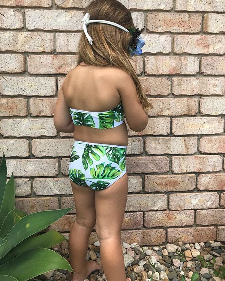 Baby Girls Swimsuit -- 2PCS Summer Kids Split Swimwear Girls