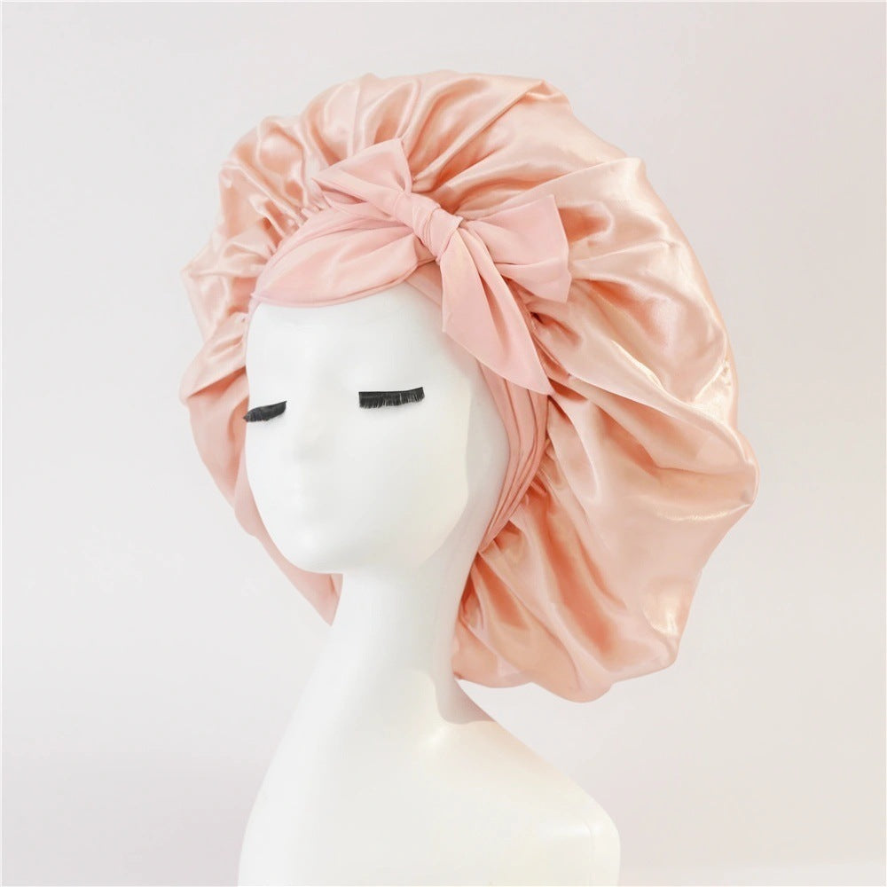 New Silk Bonnet - Women Satin Bonnet Hair Bonnet Night Sleep Cap Scarf Wrap For Curly Hair With Tie Band For Curly Hair