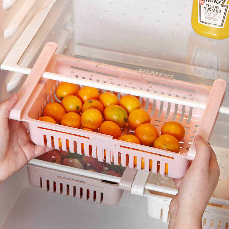 Stretchable Refrigerator Storage Basket – Multifunctional Fridge Organizer Box! Refrigerator Storage Basket, Stretchable Refrigerator Storage Box - JumoShop