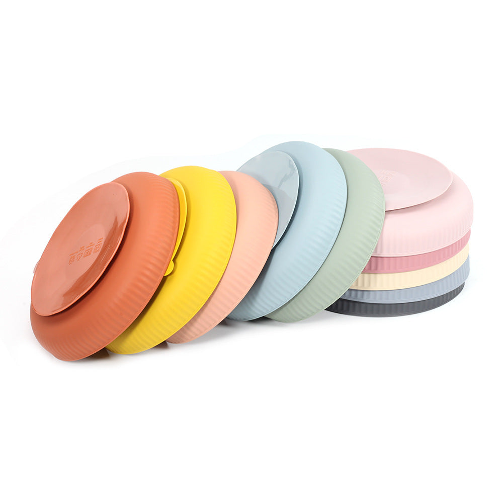 Creative Minimalist And Portable Children's Silicone Dining Plate